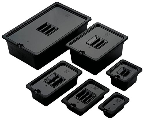 Grunwerg PC-8138BL 1 x Gastronorm-Behälter, Polycarbonat, Schwarz