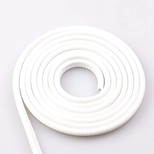 Tuokay 10M Protection Portiere Voiture, Acier à Ressort en U à L'intérieur, Pas Besoin de Coller, Protection en Caoutchouc de Port de Voiture (Blanc)