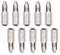JETECH PH2 Phillips Screwdriver Bits (10-Pack) - 25mm (1-Inch) Nickel-Plated S2 Alloy, Precision Heat-Treated with Case