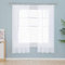 Deconovo Voile-Gardinen, transparent, mit Kräuselband für Schienen, 160 x 132 cm (Höhe x Breite), Weiß, 2er-Set