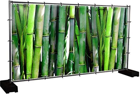 Bambus Motivbanner Garten, Sichtschutz, Gartendeko, Plane, Verschiedene Motive (PVC - 340 x 173 cm) (Bambus (3120))