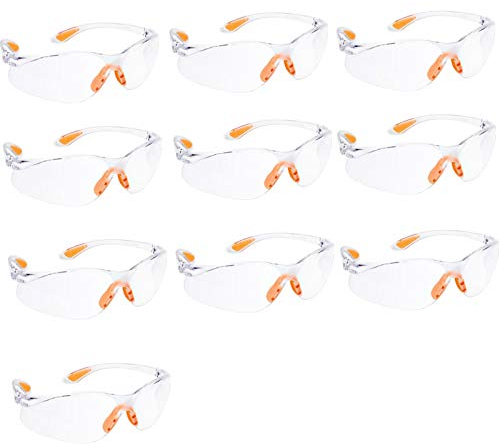HONGCI 10 Pack Schutzbrille Antibeschlagschutz, Kinderbrille, Nerf Gun Battles, Bau, Heimwerker, Labor, Schweißen, Chemie, Persönlicher Gebrauch