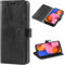Mulbess Hülle für Samsung Galaxy A20S Handyhülle, Flipcase mit Stand Funktion, TPU Stoßfeste, Etui Karten Schutzhülle, Vintage Schwarz