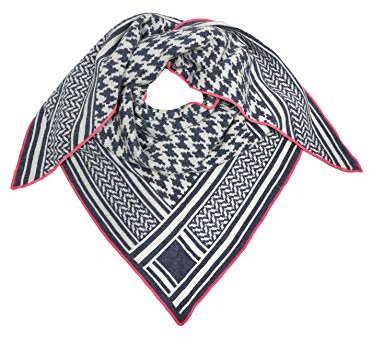 Zwillingsherz Dreieckstuch Stola Schal mit Kaschmir und Wolle für Damen Mädchen Jungen Kinder - Hochwertiges Cashmere Halstuch im Hahnentritt Muster Motiv - Damenschal für Sommer Herbst Winter