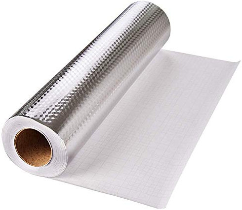 Tubayia Vinilo adhesivo para cocina, resistente al agua, lámina de aluminio