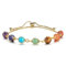 Jovivi 7 Chakra Healing Crystal Bracelet Women Natural Gemstone Yoga Reiki Stone Spiritual Anxiety Beaded 14K Gold Plated Ankle Bracelet Jewellery Gifts for Her Women Ladies Birthday Mum Gifts
