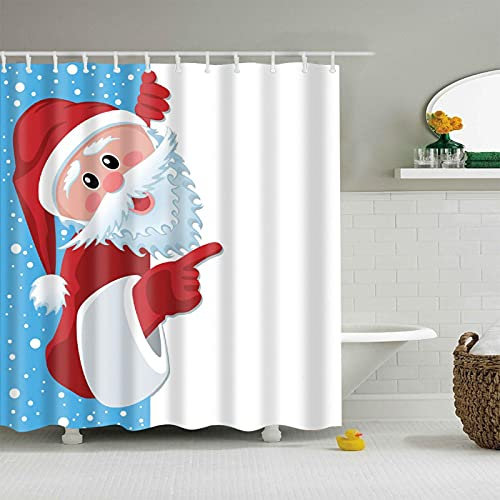 Tenda della Doccia di Decorazione del Bagno del Bagno del Poliestere della Tenda della Doccia di Natale di Babbo Natale
