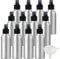 ZEOABSY Pack of 24 Empty 150ml Silver Aluminium Spray Bottle Refillable Aluminum Bottles with Black Fine Mist Sprayer Metal Spray Bottles for Perfume Hair Garden Travel, Funnel