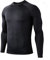 HUGE SPORTS Herren Thermo Unterhemd Langarm Thermounterwäsche Oberteile Atmungsaktiv Langarmshirt für Winter Outdoor Schwarz L