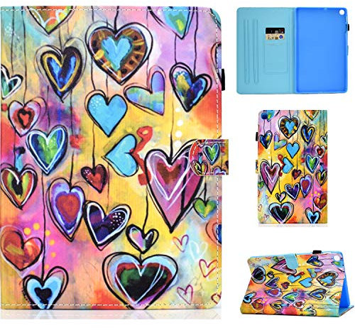 Sbaicen Lenovo Tab M10 FHD Plus Funda (TB-X606X / TB-X606F),Carcasa de TPU Suave con función de pie y Ranura para Tarjeta - Caramelo en Forma de Corazon