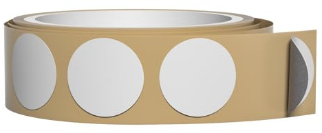 NFC-Etiketten aus Metall, 25 mm, kompatibel mit Android und iPhone, 504-Byte-Speicher, Weiß, 100 Stück