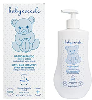 Babycoccole BAGNO SHAMPOO DOLCE E SETOSO per Bambini e Neonati. Con Estratti di Fiore di Loto e Ingredienti Puri e Naturali di Origine Vegetale, Anti-lacrime. Dermatologicamente Testato. 400ml