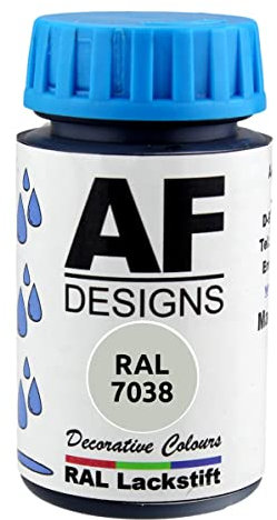 Alex Flittner Designs Lackstift RAL 7038 ACHATGRAU glänzend 50ml Holz Metall Möbel Bad Retuschierlack Reparaturlack