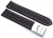 Sulla 20mm Uhrenband Genuine Leder Armband mit Faltschließe aus Edelstahl Dunkelbraun Weiße Naht