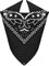 Van Der Rich ® - Bandanas aus 100% Baumwolle Kopftuch für Herren Damen (Schwarz, One Size)