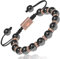 Magnetisches Armband，Hämatit-Magnet-Armband,18K Rose Gold Vergoldet Zirkonia Armbänder， (Rose Gold，8MM)