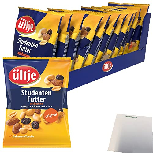 Ültje Studentenfutter mit Rosinen das original 12er Pack (12x200g Beutel) + usy Block