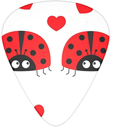 Ladybug Gitarrenpaddel 12er Set passend für Gitarre, Yukri, 3 Stärken