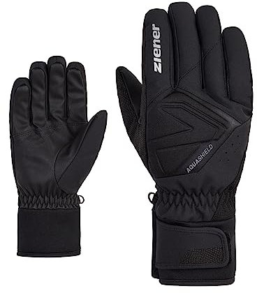 Ziener Herren GATIS Ski-Handschuhe/Wintersport | wasserdicht atmungsaktiv, black, 9,5