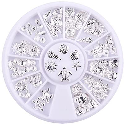 vsilay 1 Box Seashells Resin Fillers Starfish Seahorse for Shell for Turtle Resin Filling Charms for Resin Jewelry Making Nail