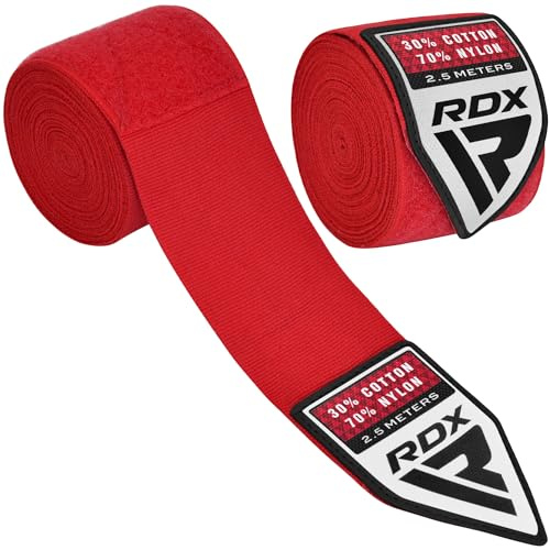 RDX Boxbandagen Kinder 2.5M, Innenhandschuhe Boxen Elastisch Handbandagen Mit Daumenschlaufe für MMA Muay Thai Kickboxen Thaiboxen Boxsack Punchingbälle Sparring Training Boxbandage, Boxing Hand Wraps