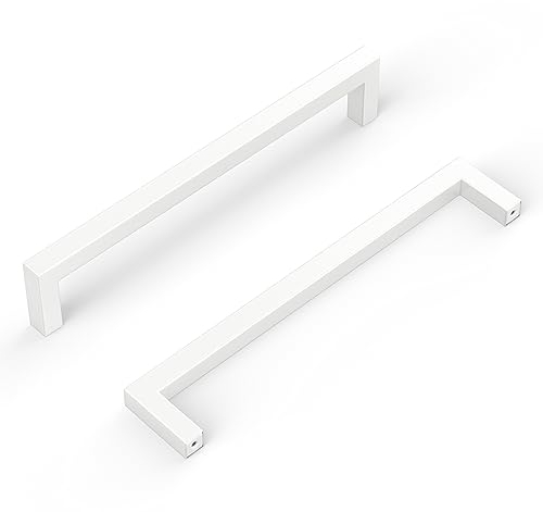 goldenwarm 5 Stück Griffe Weiß 128mm Lochabstand Schrankgriffe Weiß Möbelgriffe Türgriffe Küche Griffe Für Küchenschränke Küchengriffe