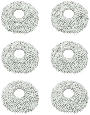 Chuancheng Lot de 6 serpillères lavables pour aspirateur pour Ecovacs Deebot X2 OMNI/T20 OMNI/T20e Omni/X1 Omni/X1 TURBO/X1e OMNI/T10 Turbo