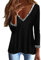 Damen Glitzer Oberteile,Festliche Blusen Elegant Pailletten Oberteil V-Ausschnitt Langarmshirt Party Tunika Modern Tops Tshirt Elegante Pullover Abend Glitzertop Longbluse Blusen