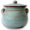 Colì, Pentola Bombata in Terracotta con Coperchio, Pentola Artigianale, Turchese Terre Antiche, Diametro 24 cm