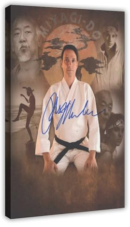 MExmeb Ralph Macchio signiertes Leinwandposter, Wandkunst, Dekordruck, Bild Gemälde für Wohnzimmer, Schlafzimmer, Dekoration, Rahmen-Stil, 50 x 75 cm
