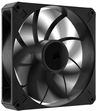 Corsair RS140 MAX 140mm PWM Thick Fan – High Static Pressure – Liquid Crystal Polymer Construction – Single Fan – Black