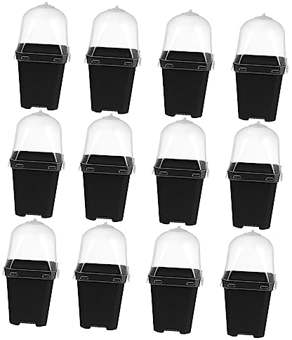 Milisten 12 Ensembles Pot de Fleur des coupelles Fleur Plante bassine Plastique Jardiniere Plastique Pots de Fleurs jardinieres Exterieur Pots en Plastique pour Plantes marmite extérieure