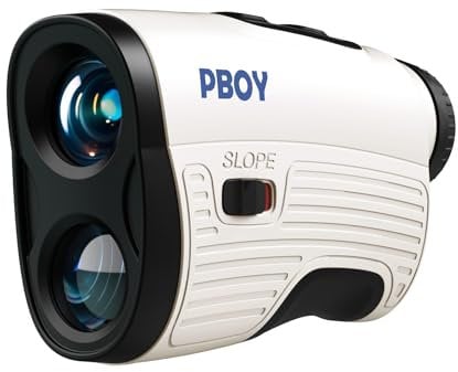 PBOY Golf Range Finder with Slope Compensation,1200 Yards Range Finder Golf,7X Magnification,Flag Pole Locking Vibration,Magnet Stripe,Rechargeable Range Finder Battery,Portable,Waterproof