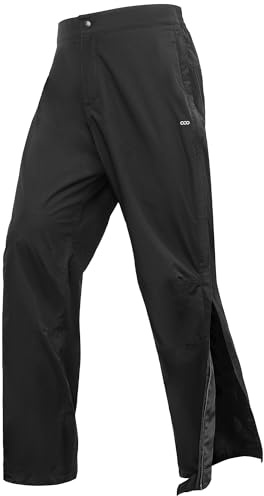 33,000ft Regenhose Herren wasserdichte Hosen mit Seitlichem Reißverschluss | Winddichte Outdoorhose, Leichte Full-Zip Wanderhose Überziehhose Herren Fahrrad, Arbeitshose zum Angeln, Garten, Golf