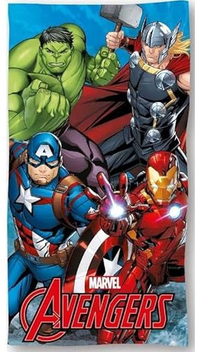 ILS I LOVE SHOPPING Hulk Strandtuch aus Mikrofaser, 140 x 70 cm, schnell trocknend, ultraweich, V-förmig, E N G E R S Superhelden