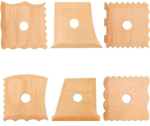 6 Stück Keramik-Keramik-Rippen, Keramik-trimmwerkzeuge, Schnitz-ton-Formen, Keramik-Former-Werkzeuge, Holz-ton-skulptur-Messer, Ton-Keramik-zubehör