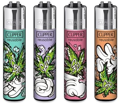 Clipper Feuerzeuge Cartoon (4er Set)
