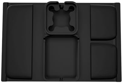 NCONCO Minimalist Couch Cup Holder, Sofa Armrest Organizer with Tray, Silicone Couch Drink Holder, Anti-Spill Sofa Arm Tray, Black