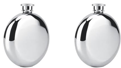 2Pcs Alcohol Flask Mini Presents Bottle Stee Hip Flask Round Whiskey Flask Flask Pachita Portable 5oz Stainless Steel for Stainless for 150Ml Flasks