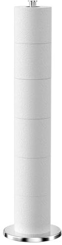 Newpop Toilettenpapierhalter Stehend, Edelstahl Klopapierhalter Stehend, Klorollenhalter Ohne Bohren, Freistehender WC Rollenhalter, Toilettenrollenhalter, Toilettenpapier Aufbewahrung (Silber)