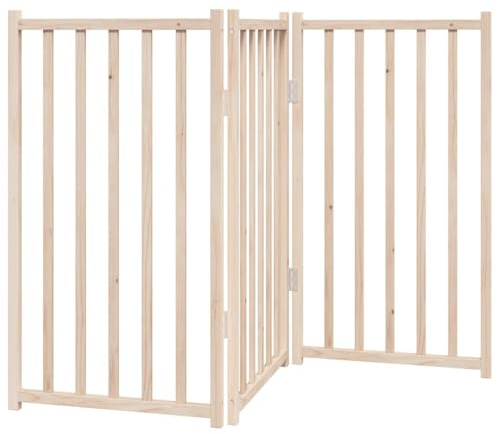vidaXL Hundegitter Faltbar 3 Paneele 150 cm Massivholz Tanne