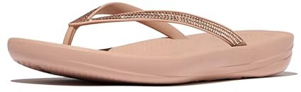 Fitflop Damen Iqushion Sparkle Flipflop, Beige (Classic Beige), 39 EU