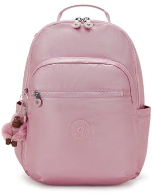 Kipling Seoul XL Sac à dos pour ordinateur portable pour femme, Métallique Lilas P, talla única