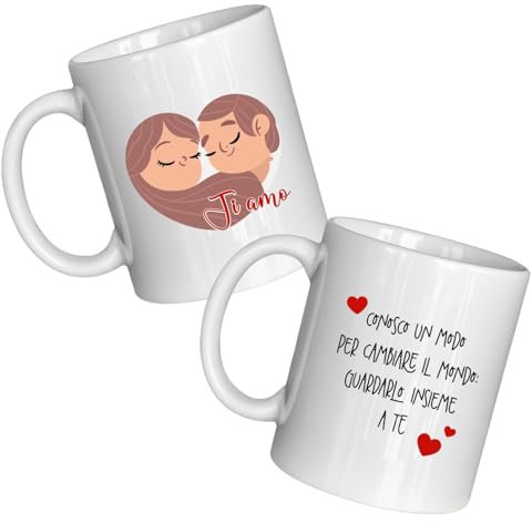 Generico Tazza Ti Amo Idea Regalo San Valentino per Uomo Donna Lui Lei, Mug Fidanzati Originale Utile, Regalo Divertente Amore Coppia Compleanno Anniversario