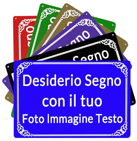 Cartello Personalizzato da Esterno,Cartello Personalizzato con Testo/Nome/Foto/Logo/Carattere per Ufficio, Affari, Posto di Lavoro，Garage, Hotel, Parcheggio, Scuola, Giardino, Indirizzo di Casa