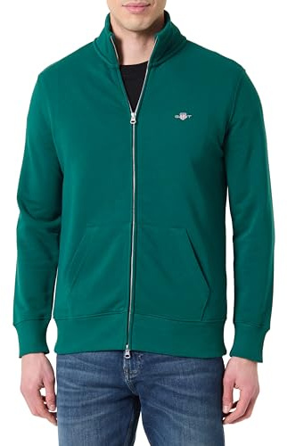 GANT Herren REG Shield Full Zip Sweat Sweatshirt, DEEP Forest Green, M