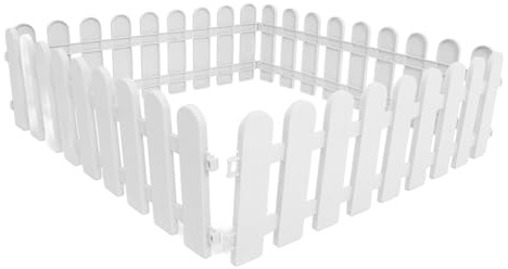 GRIRIW Tortoise Fence Outdoor Pet Playpen 4 X Fences | White Plastic, Easy to Install Convenient to Use, Safe Enclosure Play and Rest