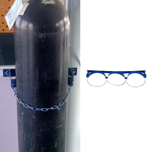 Support de bouteille d'oxygène, support de stockage pour bouteilles d'azote/d'oxygène, support de bouteille d'oxygène pour hôpitaux/usines, support anti-basculement universel pour acétylène (3 pièces)