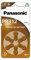 Panasonic P312 Hearing Aid Batteries, Pack of 120, Brown, 1.4 V Zinc-Air, PR41