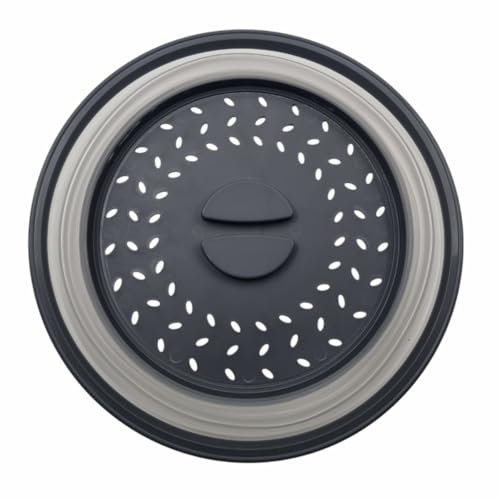 Collapsible Microwave Cover – Food Safe Splatter Lid with Steam Vents, Dishwasher & Microwave Safe, 26.6cm Diameter